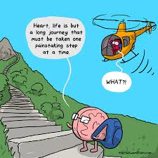 The Eternal Impostor Awkward Yeti Heart And Brain Comic Funny Comics