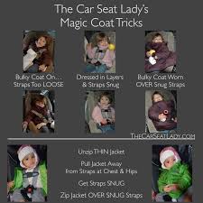 The Car Seat Lady S Magic Coat Tricks Why Have I Never Thought About The Bottom One Genius Child Passenger Safety Car Seats Carseat Safety