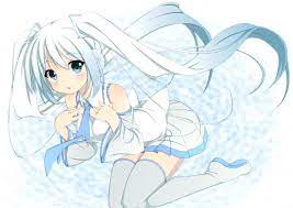 Blue Eyes Hatsune Miku Long Hair Twintails Vocaloid White Hair Yuki Miku Wallpaper 3541x2507 72264