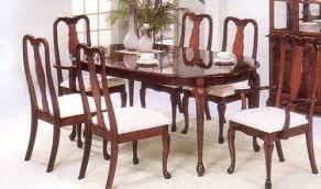 Georgian, edwardian, sheraton detailing along with queen anne elements create this beautiful assortment of furniture. 7pc Queen Anne Dining Table Chairs Set Cherry Finish By Acme Furniture 599 00 You Will Receive A T Wood Dining Room Set Wood Dining Room Dinning Room Sets
