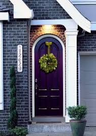 Our front door is a dark walnut stain. Purple Front Door Color Suggestions Pretty Purple Door