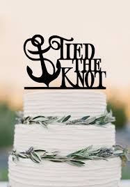 Tied The Knot Anchor Destination Wedding Beach Cake Topper Naut Dokki Beach Cake Topper Personalized Wedding Cake Toppers Country Wedding Cake Toppers