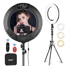 Amazon Com Emart 18 Inch Led Ring Light With Tripod Stand 65w Adjustable Color Temperature 3200 K To 5500 K Ma Led Ring Light Led Ring Ring Light With Stand