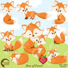 Fox Clipart Cute Foxes Clipart Mother And Baby Fox Fox Den Amb 1346 Clip Art Fox Drawing Baby Fox
