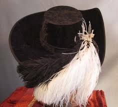 Wide Brim Cavalier Pirate Hats Wide Brimmed Beaded Headband