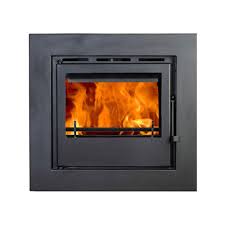 This is a beautiful unit with a classic cast iron door the thing with wood inserts is, you can use them to heat your home without having to replace the existing chimney and fireplace. Boru 600i Insert Stove Black Glass Door Toss Bryan