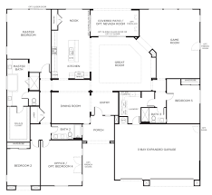 1 Story House Plans With 4 Bedrooms I Would Reconfigure The Master Bath And Also Tu One Floor House Plans Four Bedroom House Plans Single Storey House Plans