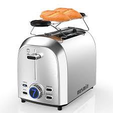 Ousmin Tostadora 2 Rebanadas Tostador Pan Ancho Y Largo Tostadoras C Tostadora Pantallas Led Recalentado