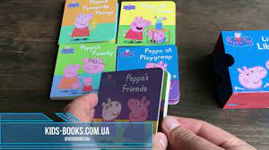 English, board book, peppa pig. Peppa Pig Little Library 6 Board Books Youtube