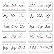 Maybe you're a homeschool parent or you're just looking for a way to supple. Cursive Alphabet Line Bulletin Board Creative Teaching Press