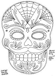 Children tend to be scared with this celebration but happy as well because they… Sugar Skull Template Skull Coloring Pages Halloween Coloring Pages Coloring Pages
