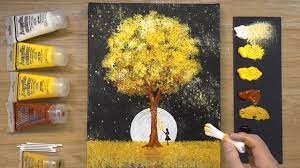 To draw an image on a canvas, use the following method Black Canvas Aluminum Painting Technique How To Paint Acrylics Youtube