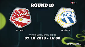 This logo image consists only of simple geometric shapes or text. Head To Head Thun Vs Fcz Vorschau Mit Statistiken Und Fakten