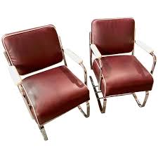 Garden outdoor hot sale chair and table in metal furniture. Restored Flexible Metal Two Tone Art Deco Club Chairs For Sale At 1stdibs