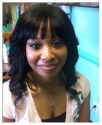 Atlanta's Best Sew In Weave 678-663-5298 Ask4 Kia Long black hair  extensions with bangs learn more www.allthatandmorehair.com