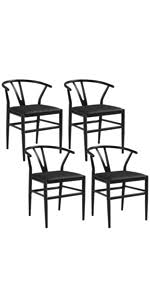 Spacious areas can accommodate larger kitchen islands with generous countertops, while smaller rooms will likely need more petite kitchen islands to prevent the room from looking cramped. Amazon Com Yaheetech Iron Metal Dining Chairs Stackable Side Chairs Tolix Bar Chairs With Back Indoor Outdoor Classic Chic Industrial Vintage Bistro Cafe Trattoria Kitchen Gun Metal Set Of 4 Furniture Decor
