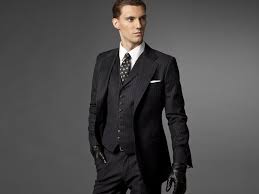 Black 3 Piece Suit Black Three Piece With Leather Gloves