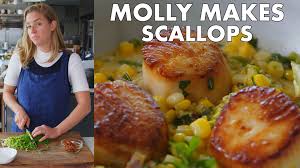 Maybe you would like to learn more about one of these? Watch Molly Makes Scallops With Corn And Chorizo From The Test Kitchen Bon Appetit