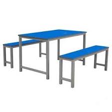Much Like A Picnic Table But Rather Than Splintery Wood This Dining Furniture Is Made From Steel Box Section With Chunky Lami Furniture Dining Furniture Table