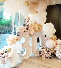 30th Birthday Decoration Ideas For Her Shannon Kilford On Instagram All The Pretty For This 30th Birthday In The Ivy Penthous 30th Birthday Decorations 30th Birthday Parties 30th Birthday Balloons