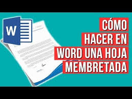 Como Hacer Una Hoja Membretada En Word Youtube En 2020 Clase De Informatica Aprender Informatica Informatica Y Computacion