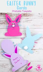 Easy Peasy Bunny Cards Easter Cards Handmade Easter Bunny Cards Easter Bunny Crafts