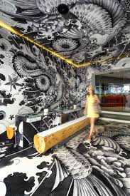 Vincent Coste Japanese Restaurant Koi Yakuza Tattoo Interiors Aix En Provence France Des Japanese Restaurant Design Tattoo Shop Interior Tattoo Studio Interior
