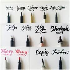 Brushpen Lukisan Huruf Tipografi Alfabet Font