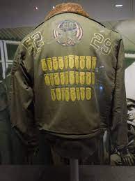 United States Air Force Museum Wright Patterson Air Force Base Dayton Ohio Wwii Bomber Jacket Vintage Military Jacket Painted Leather Jacket