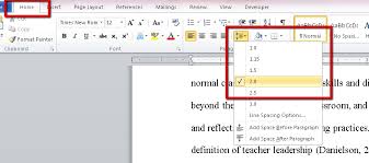 Select the text that you want to change. Double Spaced Example Essay Double Spaced Format Double Spacing Makes The Paragraphs More Readable When We Are Typing A Long Essay Morris Quinn