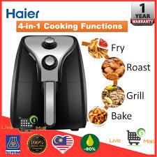 This list of air fryer recipes prove this trend is more than just a lot of hot air for making fried food without the added fat. Haier Air Fryer 4 In 1 Cooking Mode Fry Roast Bake Grill Sirim Approved Safe Malaysia Plug Shopee Malaysia