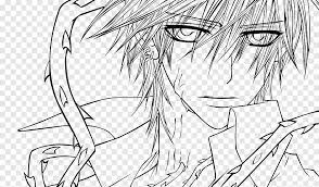 Anime coloring pages shugo chara episode. Line Art Zero Kiryu Vampire Knight Drawing Vampire Face Manga Png Pngegg