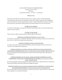 CLAY COUNTY BOARD OF COMMISSIONERS Tuesday, July 26, 2016 8:30 a.m. County  Board Room