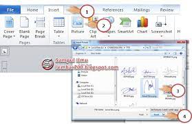Cara Mudah Memasang Tanda Tangan Di Ms Word Sampul Ilmu