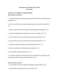 Libro de formación cívica y ética 1 grado: Cuestionario De Formacion Civica Y Etica Sexto Grado Bloque I De La Ninez A La Adolescencia Mi Crecimien Sexto Grado Cuestionarios Formacion Civica Y Etica