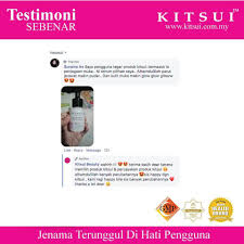 «‍♀hilangkan jeragat dan bekas jerawat dengan pantas menggunakan teknologi. Kitsui Beauty Testimoni Sebentar Kitsui Korean White Serum Facebook