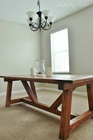 Diy Farmhouse Table Inspired By Restoration Hardware Created With Easy To Follo In 2020 Farmhouse Dining Room Table Diy Dining Table Diy Dining