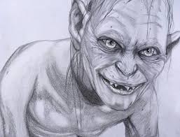 Gollum High Quality Art Print Drawings Person Drawing Fan Art Drawing