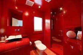 Most popular red black and white bathroom decor ideas 01. Red Bathroom Yes Please Bathroom Red Glass Bathroom Glass Tile Bathroom