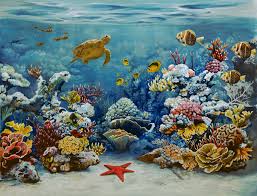 Simple Acrylic Simple Coral Reef Painting Novocom Top