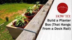 These diy railing planters are so easy to make, and don't need any special hardware! How To Build A Planter Box To Hang From A Deck Rail Youtube