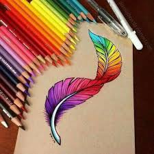 Teenagers Everything Is So Apocalyptic Feather Drawing Color Pencil Drawing Feather Art