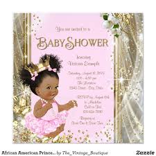 African American Princess Baby Shower Invitations Zazzle Com Princess Baby Shower Invitation Pink Gold Baby Shower Tutu Baby Shower