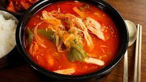 Japchae (pronounced 'chop chay') is a traditional korean glass noodle dish made with sweet potato starch noodles, stir fried colorful vegetables, protein, and toss together with a sweet and savory soy based sauce. Spicy Chicken Vegetable Soup Dakgaejang ë‹­ê°œìž¥ Recipe Maangchi Com