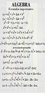 Formulas De Algebra Algebra Formulas Maths Algebra Formulas Math Tutorials