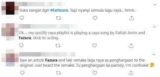 Pergh lagu raya fattah amin! Lagu Seloka Hari Raya Diberi Nafas Baru Fattah Amin Dan Fazura Terima Respons Bercampur