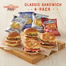 Sweet and smoky with succulent spices, this copycat recipe tastes just like the original honey baked ham was a centerpiece at many christmas eve and easter dinners growing up. The Honey Baked Ham Company Pick Up Lunch For Your Family Friends Or Coworkers With Our Classic Sandwich 4 Pack Includes 4 Of Our Ham Or Turkey Classic Sandwiches Plus 4