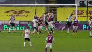 Joel matip is into the book for a handball that stops burnley from breaking forward. He Could Be In Trouble Here Harry Maguire Escapes Late Var Handball Review Despite Gary Neville S Admission Caughtoffside