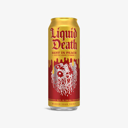 Liquid Death Rest In Peach Iced Tea 19.2oz Can :: Juices
