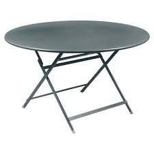 Table de jardin en bois, table en teck, pliante et les cigales chantent. Table De Jardin Ronde Pliante Table Caractere Fermob Table Acier Ronde